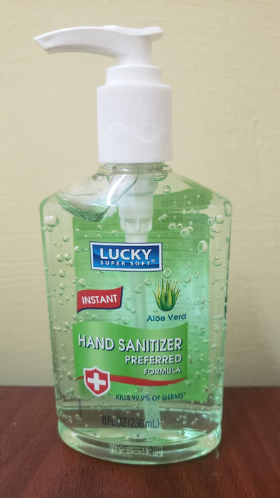 Lucky Super Soft Hand Sanitizer, Aloe Vera, 8 fl. oz. (236mL)