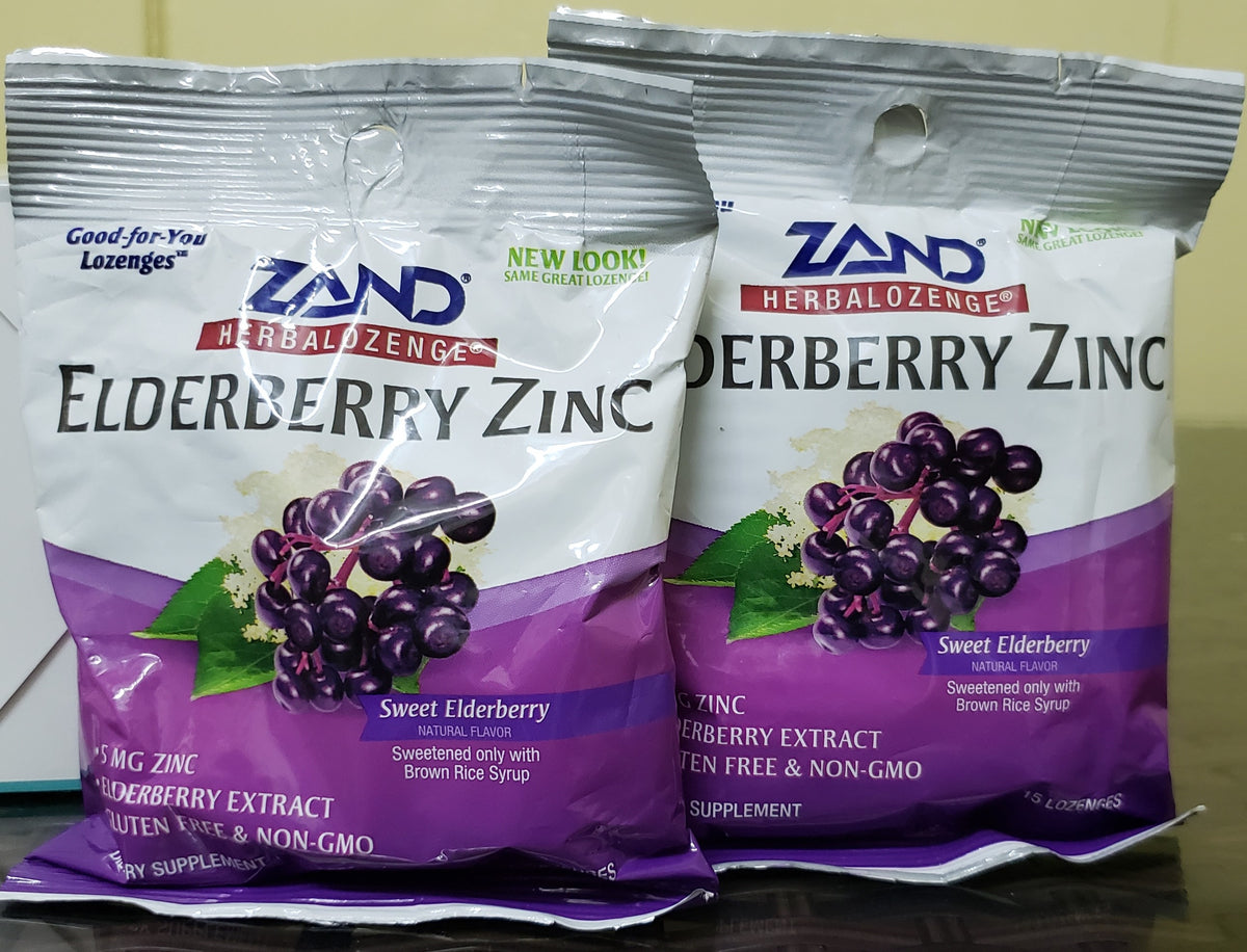 Zand Herbal Elderberry Zinc Herbal Lozenges 5 MG (15 Lozenges