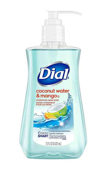 Dial Liquid Hand Soap, Coconut Water & Mango, 7.5 Fl Oz (Pack of 1)