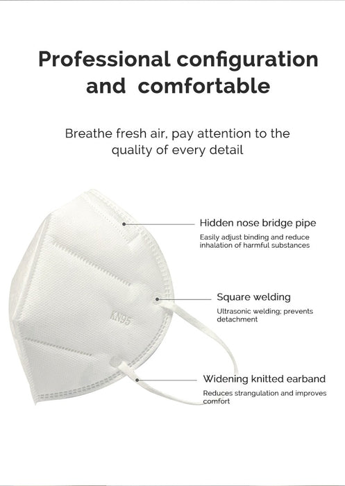 Adult KN95 Face Mask - White