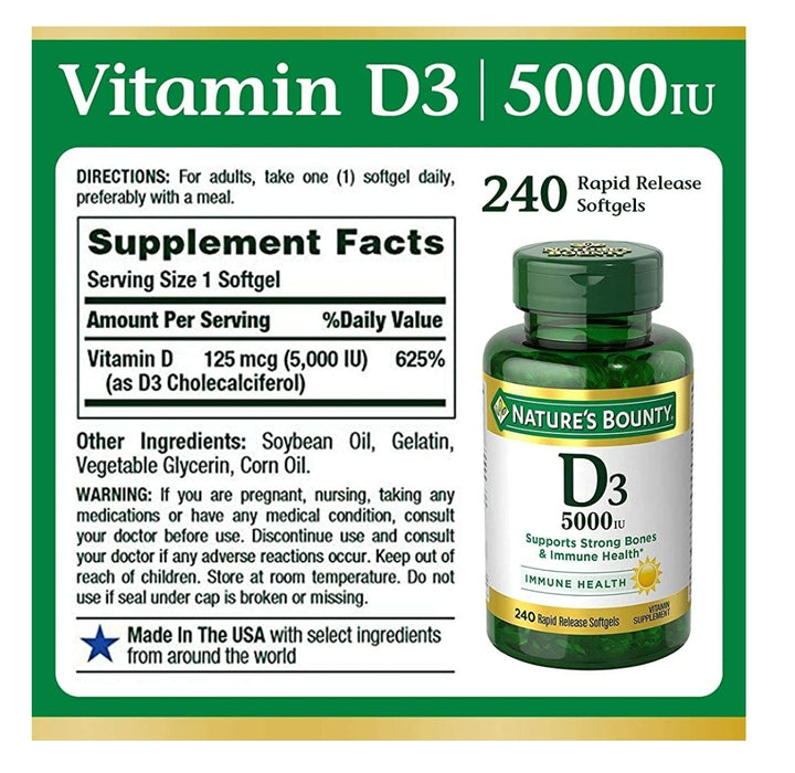 Vitamin D3 by Nature's Bounty