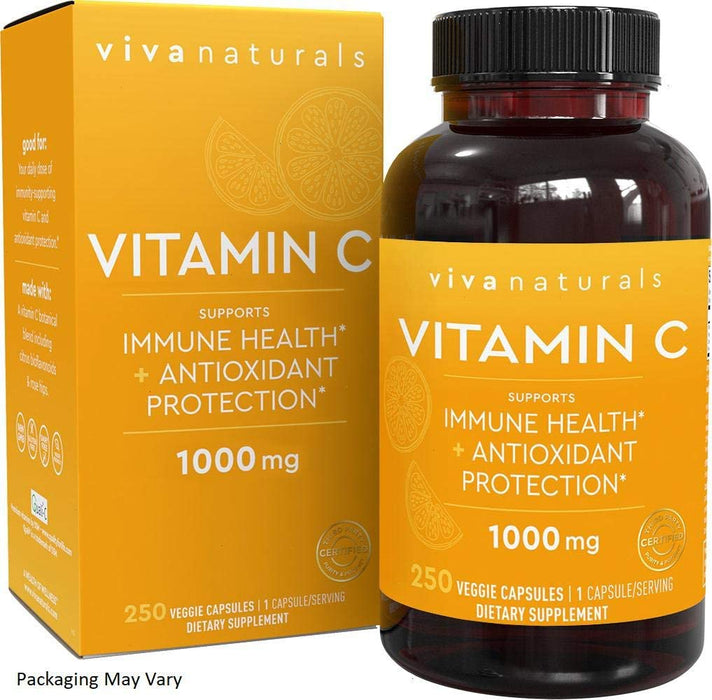 VIVA NATURALS Vitamin C 1000mg, 250 VEGETARIAN CAPSULES