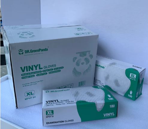 Vinyl Gloves, Latex & Powder-Free , box of 50 pairs